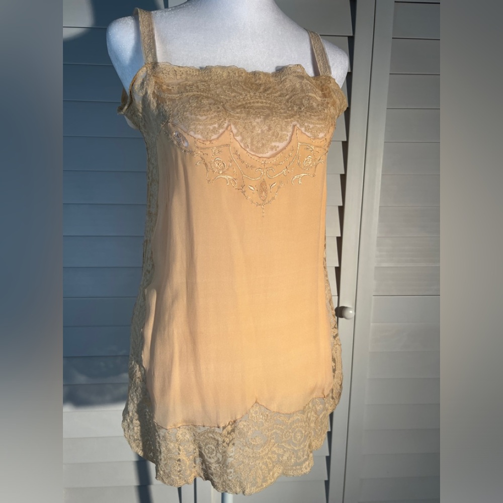 Antique Silk and Lace Chemise